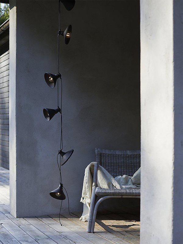PR Home PR Home Daphne Lyslenke 6 LED-pærer Svart 7,2m IP44