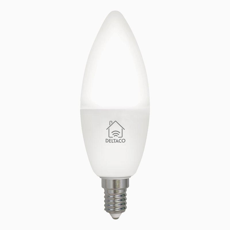 Deltaco Deltaco Smart Home LED-pære E14, WiFi, 4,9W, 2700-6500K