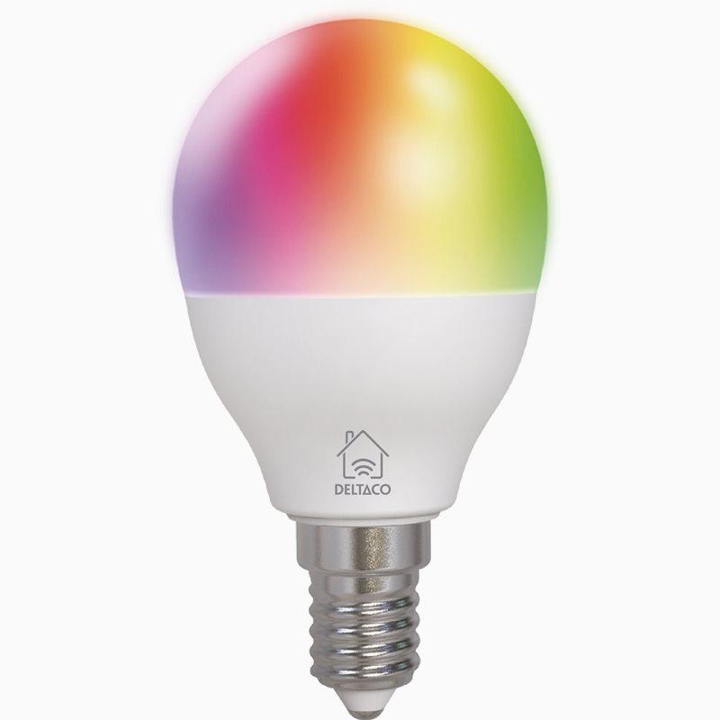 Deltaco Deltaco Smart Home LED-pære E14 G45, WiFi, 4,9W, 470 lm