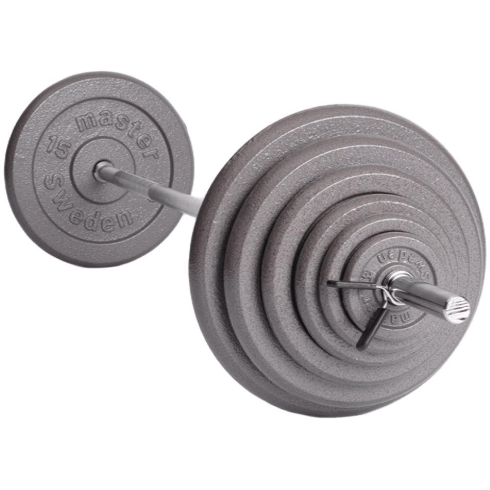Master Fitness Master Fitness Vektstangsett 25 mm jern – 73 kg, vektstangsett jern