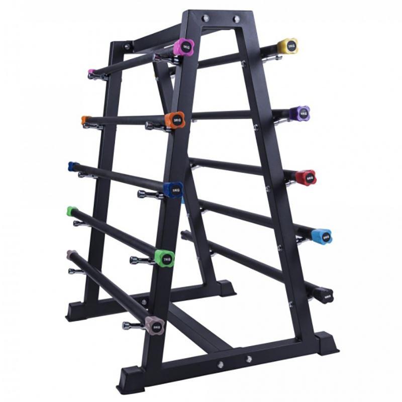 Gorilla Sports Gorilla Sports Aerobic Bars blekkstativ - Pakke 55kg, Oppbevaring pumpesett