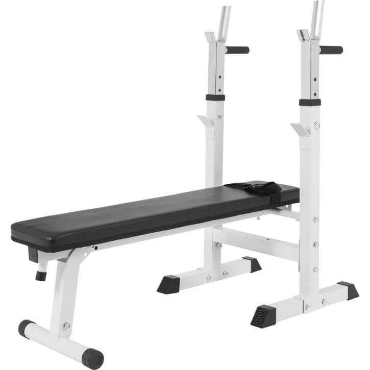 Gorilla Sports Gorilla Sports Benkpress - Sammenleggbar, Treningsbenk med skivestangstativ