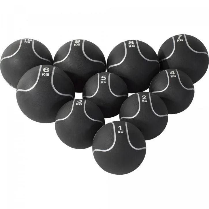Gorilla Sports Gorilla Sports Medisinballpakke Sort/Sølv - 55kg, Medisinball