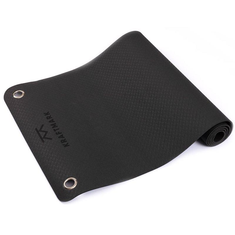 Kraftmark Kraftmark Yogamatte svart med maljer, Yoga matte