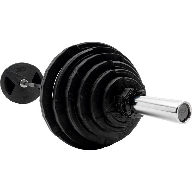Master Fitness Master Fitness Nero Paket 127,5 kg, Skivstångsset gummerade