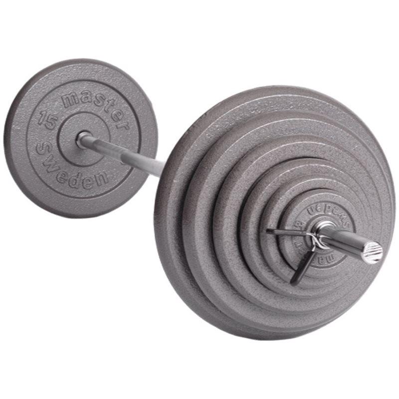 Master Fitness Master Fitness Skivstångsset 25 mm järn - 73 kg, Skivstångsset järn