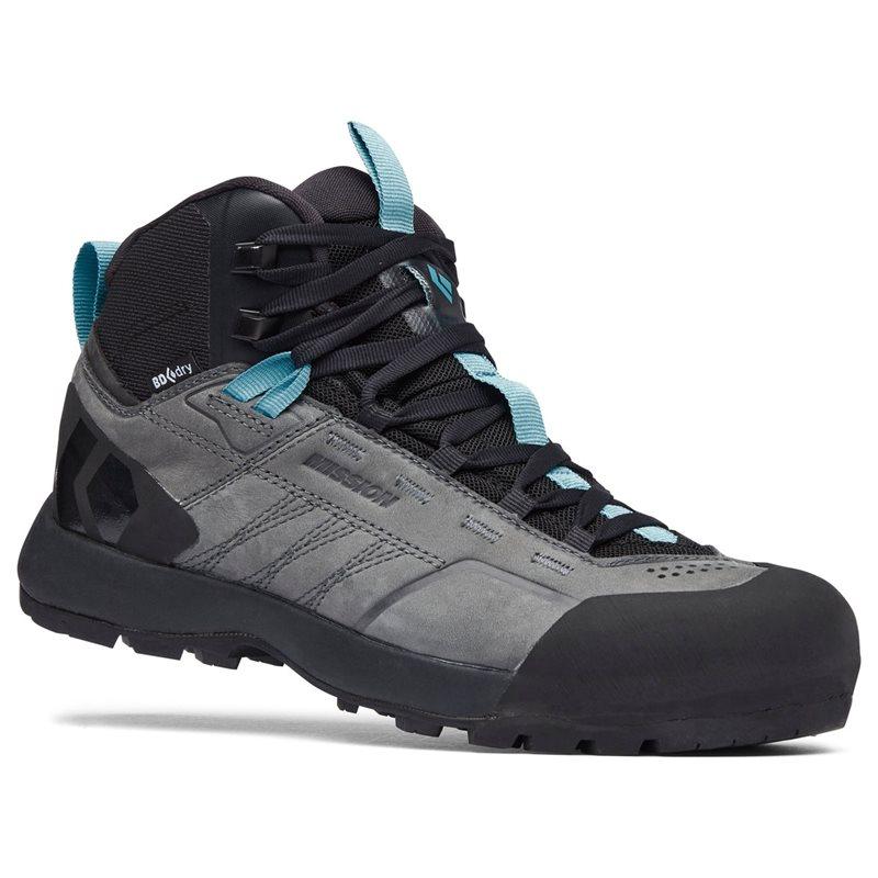 Black Diamond Black Diamond Mission Leather Mid WP Approach Shoes Wo Steel Grey/Costal Blue
