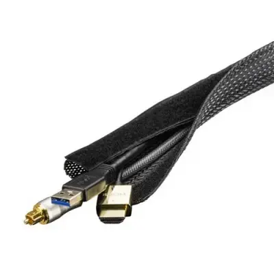 kabelsorteringsstrumpa i nylon, 5m, sort
