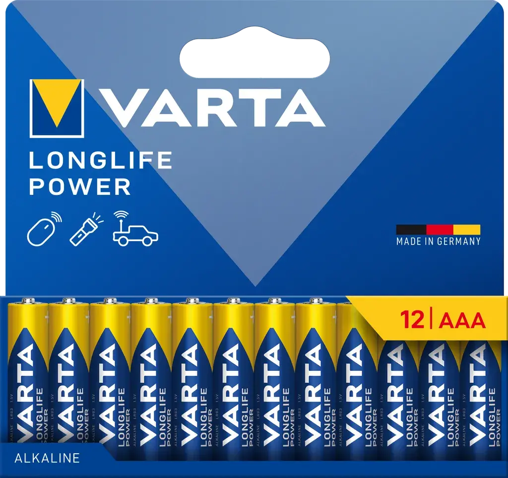 Varta Varta Longlife Power AAA batteri LR3 12-pak
