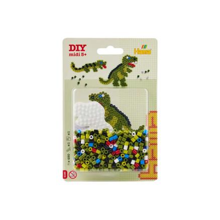 Hama Hama Midi Blisterpakning 4193 Liten dinosaurplate + Perler
