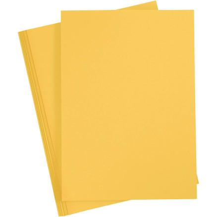 Diverse Kartong, A4, ark 210x297 mm, 180 g, solgul, 20 ark/ 1 pk.