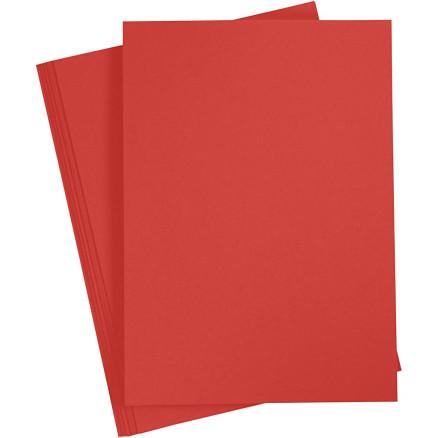 Diverse Kartong, A4, ark 210x297 mm, 180 g, rød, 20 ark/ 1 pk.
