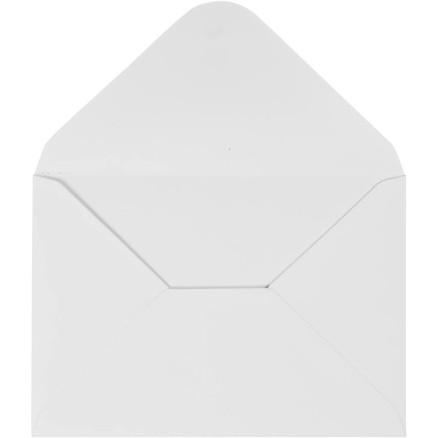Diverse Konvolutter, konvolutt str. 11,5x16 cm, 110, hvit, 10 stk./ 1 pk.