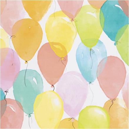 Diverse Gavepapir, Ballonger, B: 50 cm, 80 g, pastellfarger, 5 m/ 1 rl.