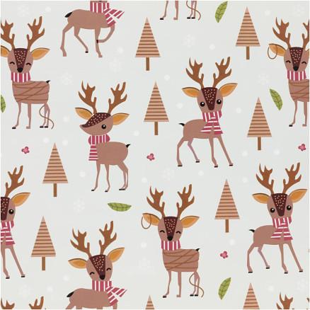 Diverse Gavepapir, Bambi, B: 50 cm, 80 g, isblå, 5 m/ 1 rl.