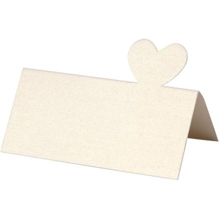 Diverse Bordkort, størrelse 8x8,5 cm, 120 g, off-white, 20 stk / 1 pk.