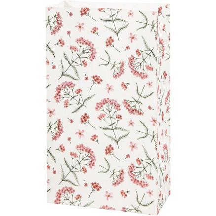 Diverse Papirpose, blomster, H: 21 cm, str. 6x12 cm, 80 g, 8 stk./ 1 pk.