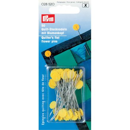 Prym Prym Quiltenål med gult blomsterhode 0,60 mm - 50 stk.