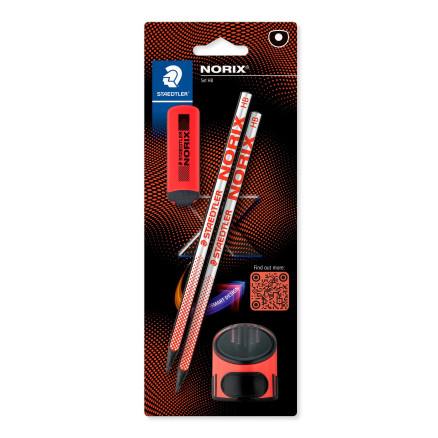 Staedtler Staedtler Norix HB blyantsett - rød