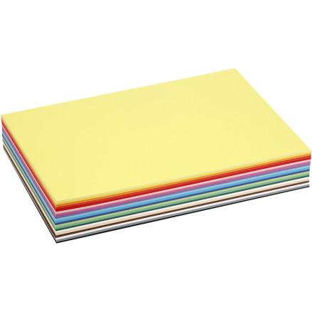 Diverse Creativ Kartong, A4, ark 210x297 mm, 180 g, ass. farger, 30 ass. ark/ 1 pk.