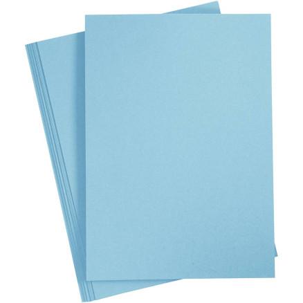Diverse Kartong, A4, ark 210x297 mm, 220 g, lys blå, 10 ark/ 1 pk.