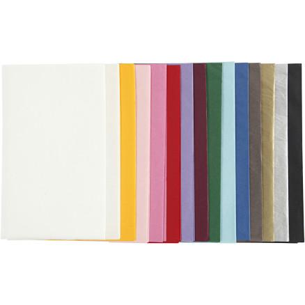 Diverse Silkepapir, ark 50x70 cm, 17 g, ass. farger, 15x2 ark, 30 ark/ 1 pk.