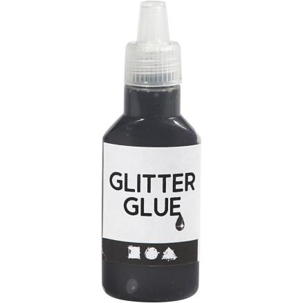 Diverse Glitterlim, svart, 25 ml/ 1 fl.