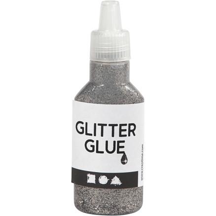 Diverse Glitterlim, sølv, 25 ml/ 1 fl.