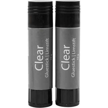 Diverse Clear Limstift, rund, 10 g, 2 stk./ 1 pk.