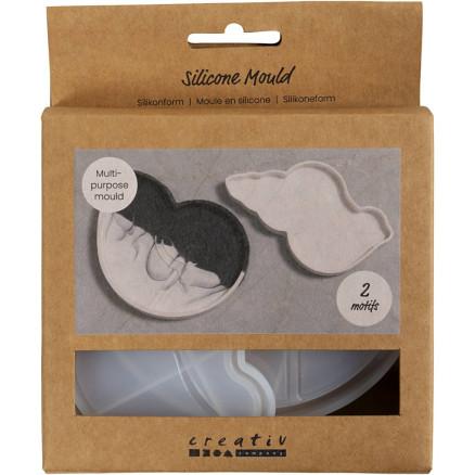 Diverse Silikonform, Konkylie, H: 0,6 cm, L: 12 cm, B: 8-9 cm, 2 stk./ 1 pk.