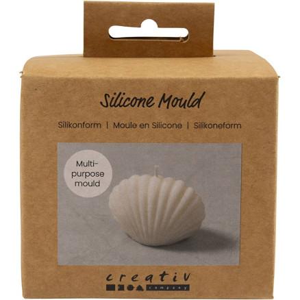 Diverse Silikonform, Musling, H: 6 cm, L: 9 cm, B: 5 cm, 1 stk.