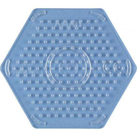 Hama Hama Midi Perleplate Sekskant Liten Transparent 8x9cm - 1 stk