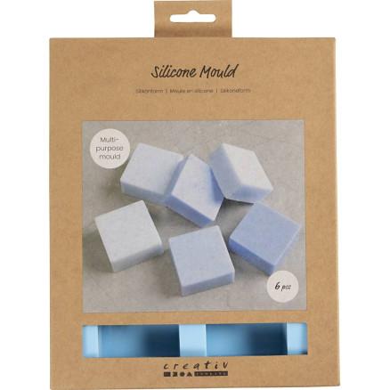 Diverse Silikonform, H: 2,5 cm, L: 5 cm, B: 5 cm, 60 ml, 1 stk.