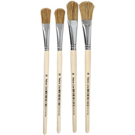 Diverse Pensel, L: 13-18 mm, B: 13-17 cm, flat, 4 stk / 1 pk.