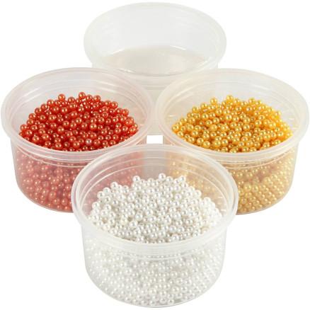 Diverse Pearl Clay®, orange, hvit, gul, 3x25+38 g, 1 sett