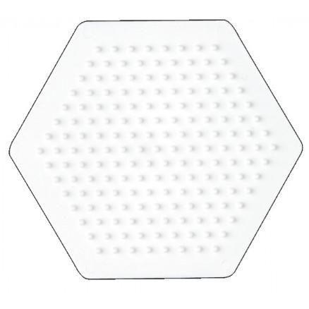Hama Hama Midi Perleplate Sekskant Liten Hvit 9x8cm - 1 stk