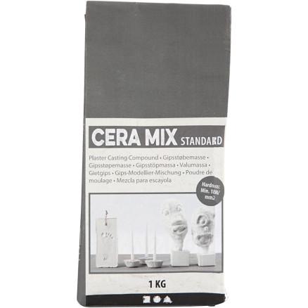 Diverse Cera-Mix Standard Modellgips, lys grå, 1 kg