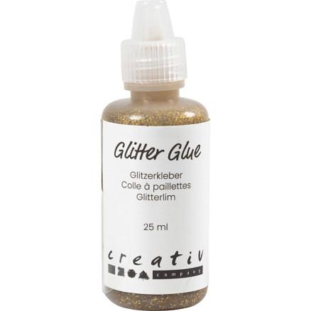 Diverse Glitterlim, gull, 25 ml/ 1 fl.