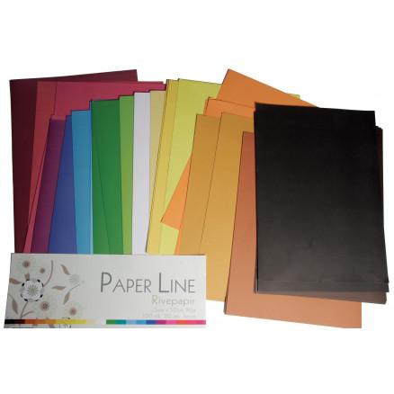 Paper Line Rivepapir Ass. farger 35x50cm 90g - 100 ark