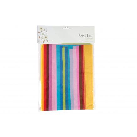 Paper Line Silkepapir Ass. farger 50x60cm - 10 ark
