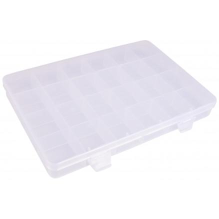 Infinity Hearts Infinity Hearts Plastboks til knapper og tilbehør Transparent 21x14cm - 24 rom