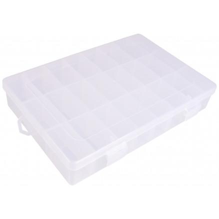 Infinity Hearts Infinity Hearts Plastboks til knapper og tilbehør Transparent 19,5x14cm - 24 rom