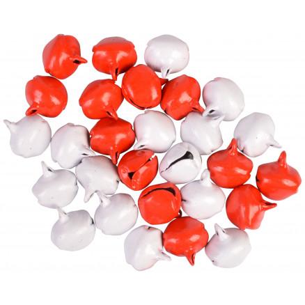Infinity Hearts Infinity Hearts Bjelle/Skranglebjelle Metall Rød/Hvit 14mm - 30 stk