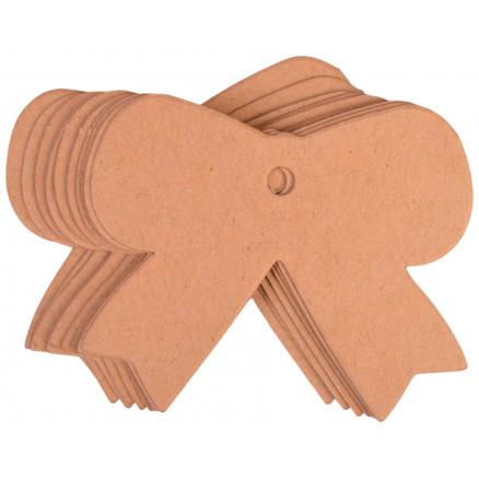 Infinity Hearts Infinity Hearts Til/Fra Kort Sløjfe Karton Brun 4,7x5,7cm - 10 stk