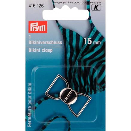 Prym Prym Bikini hægter/Bikini lukninger Plastik Sølv 15mm - 1 sæt