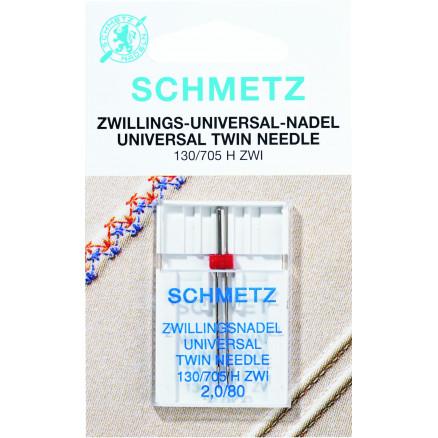 Schmetz  Schmetz Symaskinnåler Tvilling 130/705 H-Zwi Str. 2,0-80 - 2 stk
