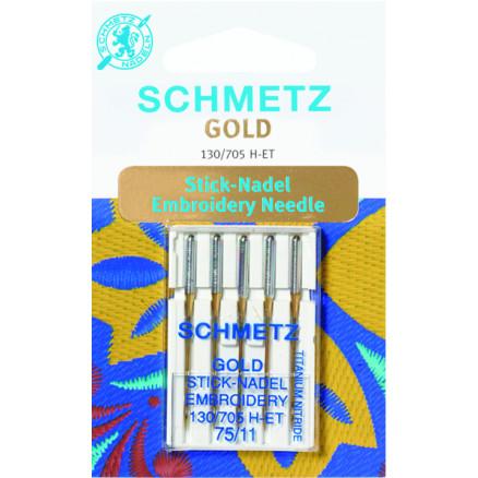 Schmetz  Schmetz Symaskinnåler Broderi Gull 130/705 H-ET Str. 75 - 5 stk