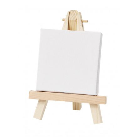 Diverse Mini-Staffeli Tre med Hvitt Lerret 12,5x9cm