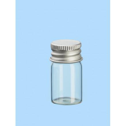 Diverse Liten Glassflaske/Krukke med Lokk 22x40mm - 6 stk