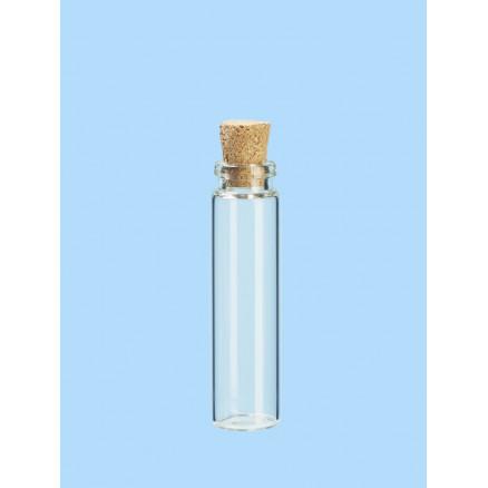 Diverse Liten Glassflaske med Kork 12x46mm - 6 stk